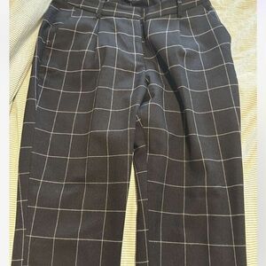 Black Plaid Trousers